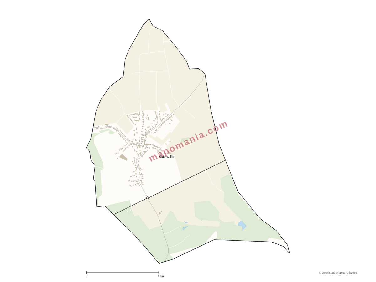 Carte de Guenviller à personnaliser
