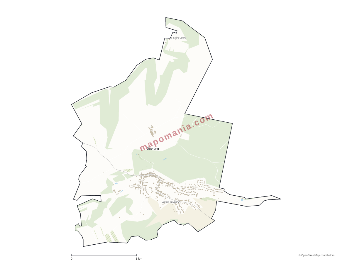 Carte de Guerting à personnaliser