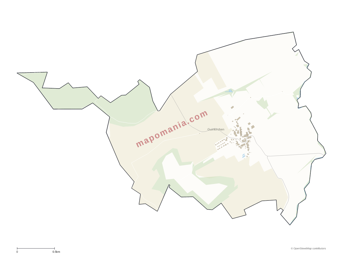 Carte de Guinkirchen à personnaliser