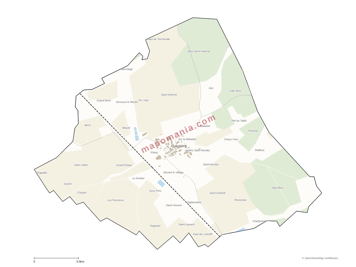 Carte de Guinzeling à personnaliser