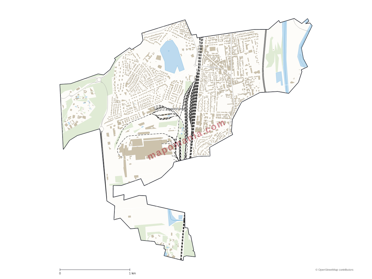 Carte de Hagondange à personnaliser