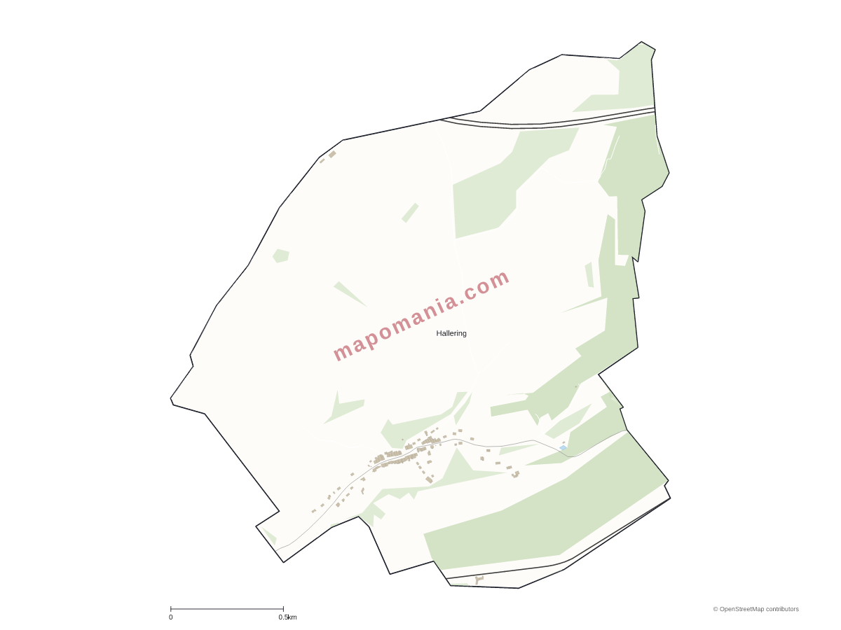 Carte de Hallering à personnaliser