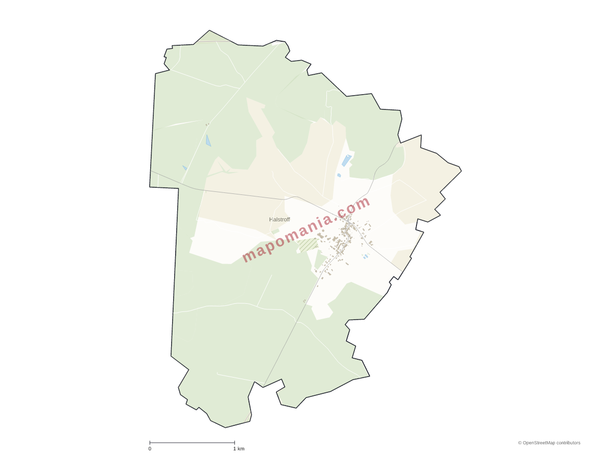 Carte de Halstroff à personnaliser