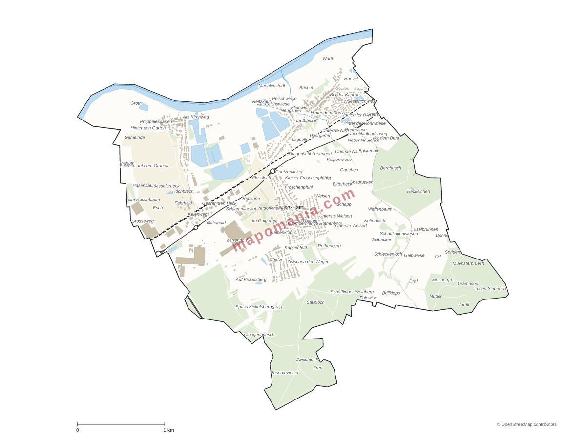 Carte de Basse-Ham à personnaliser