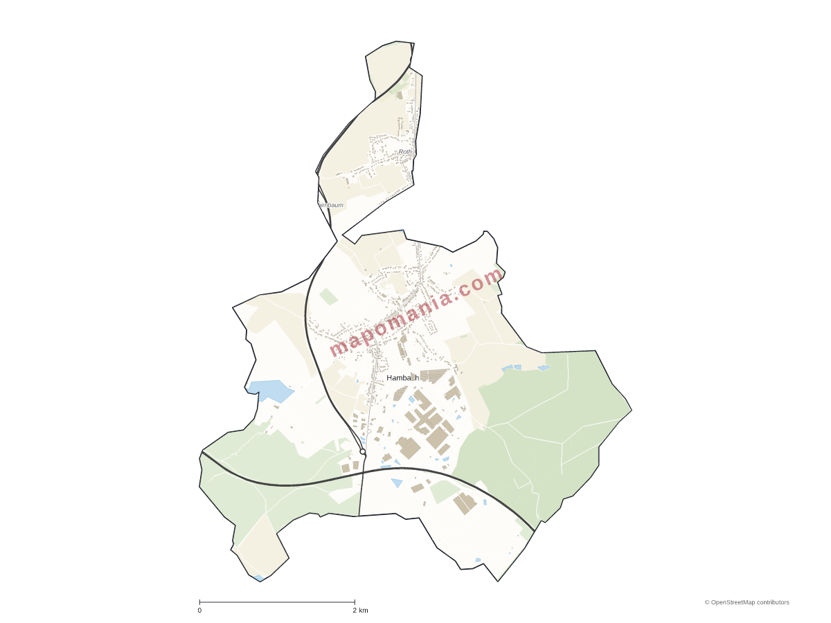 Carte de Hambach à personnaliser