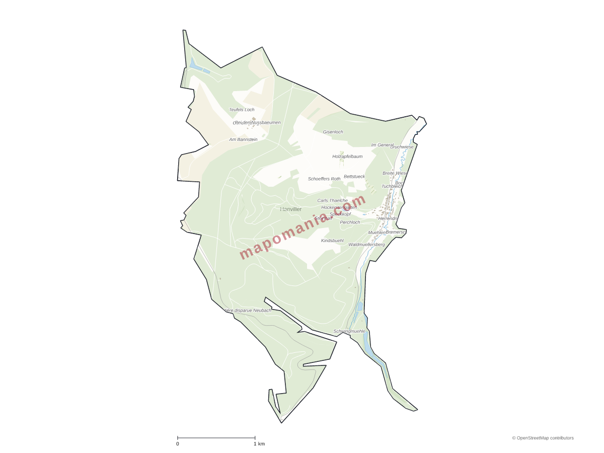 Carte de Hanviller à personnaliser