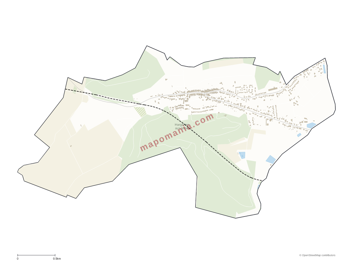 Carte de Hargarten-aux-Mines à personnaliser