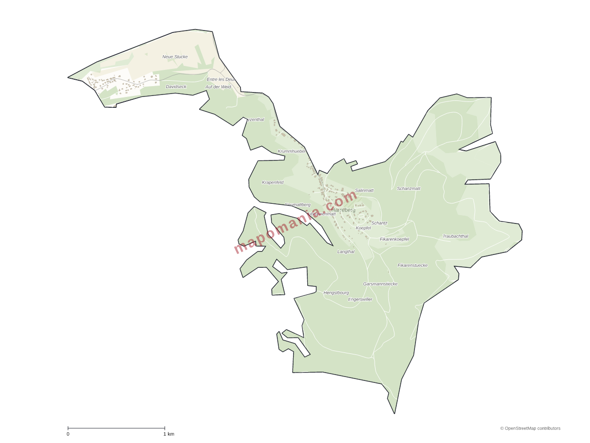 Carte de Harreberg à personnaliser