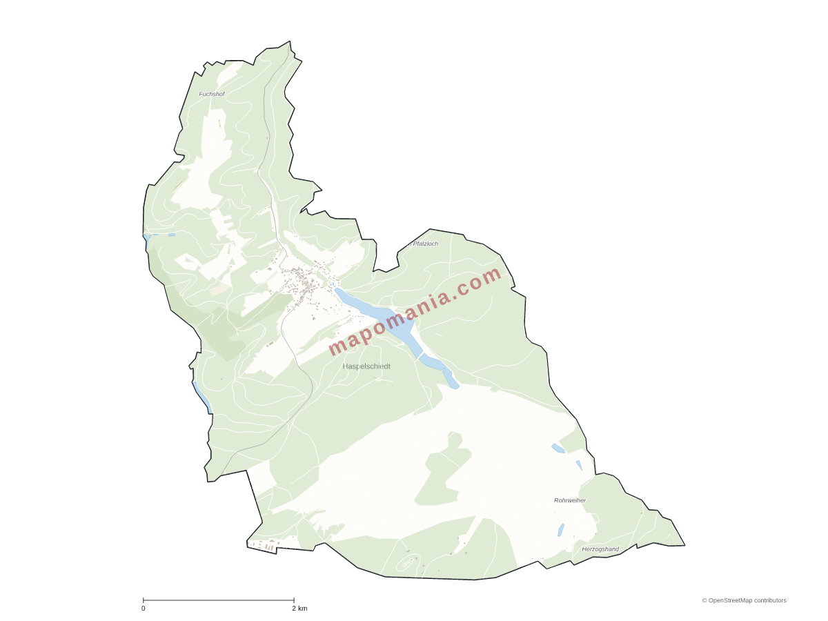 Carte de Haspelschiedt à personnaliser