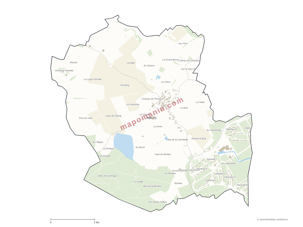 Carte de Hattigny à personnaliser