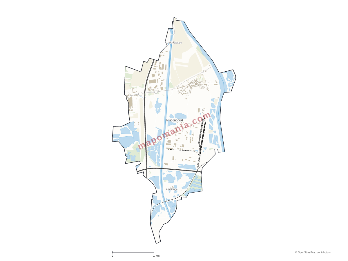 Carte de Hauconcourt à personnaliser