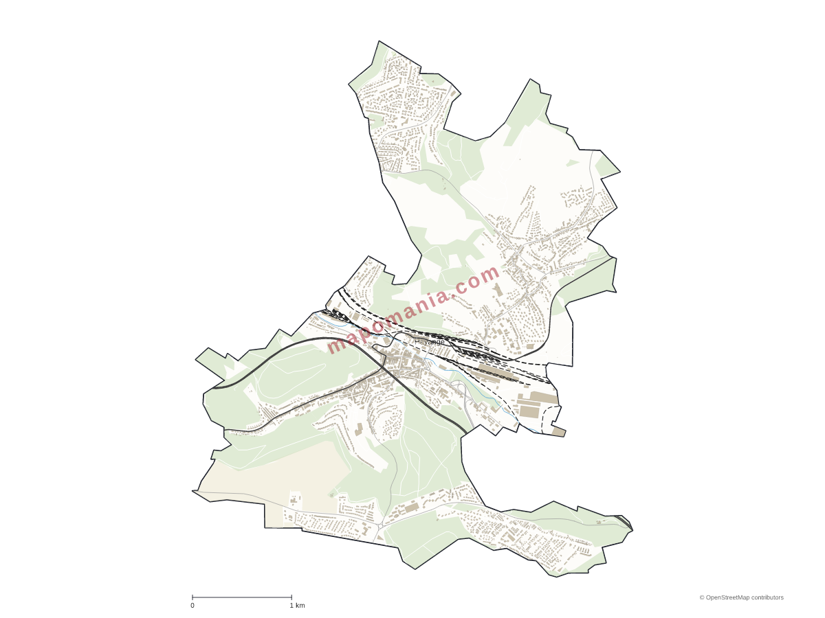 Carte de Hayange à personnaliser