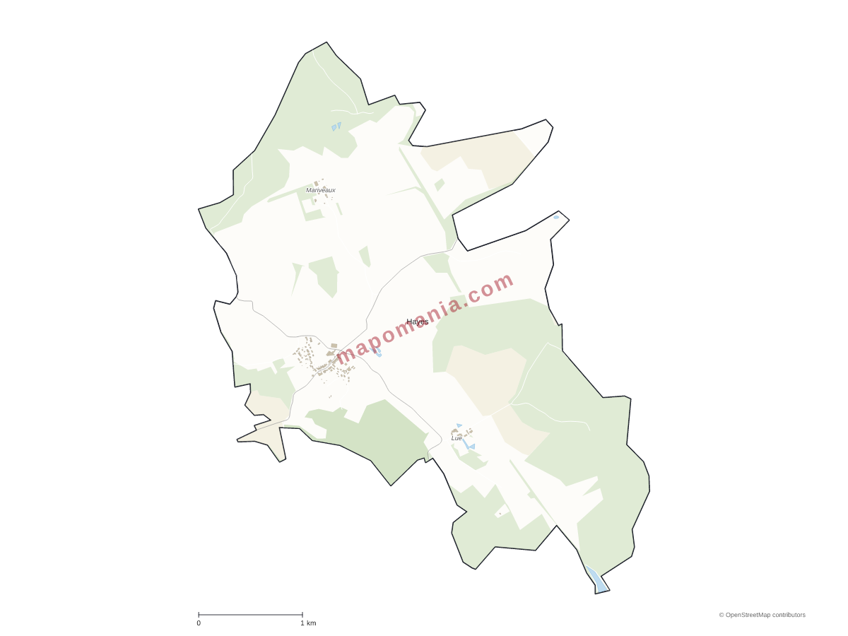 Carte de Hayes à personnaliser