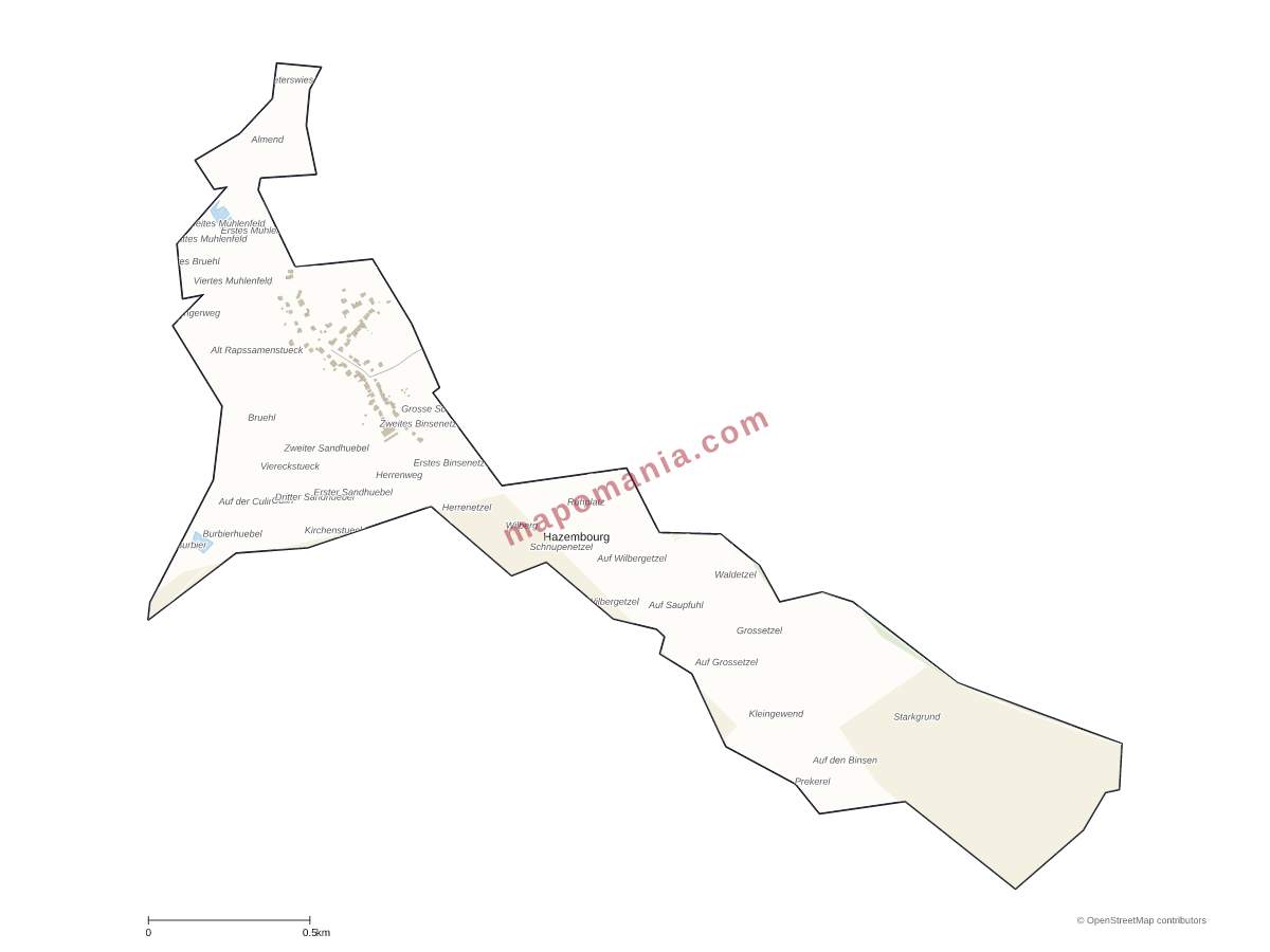 Carte de Hazembourg à personnaliser