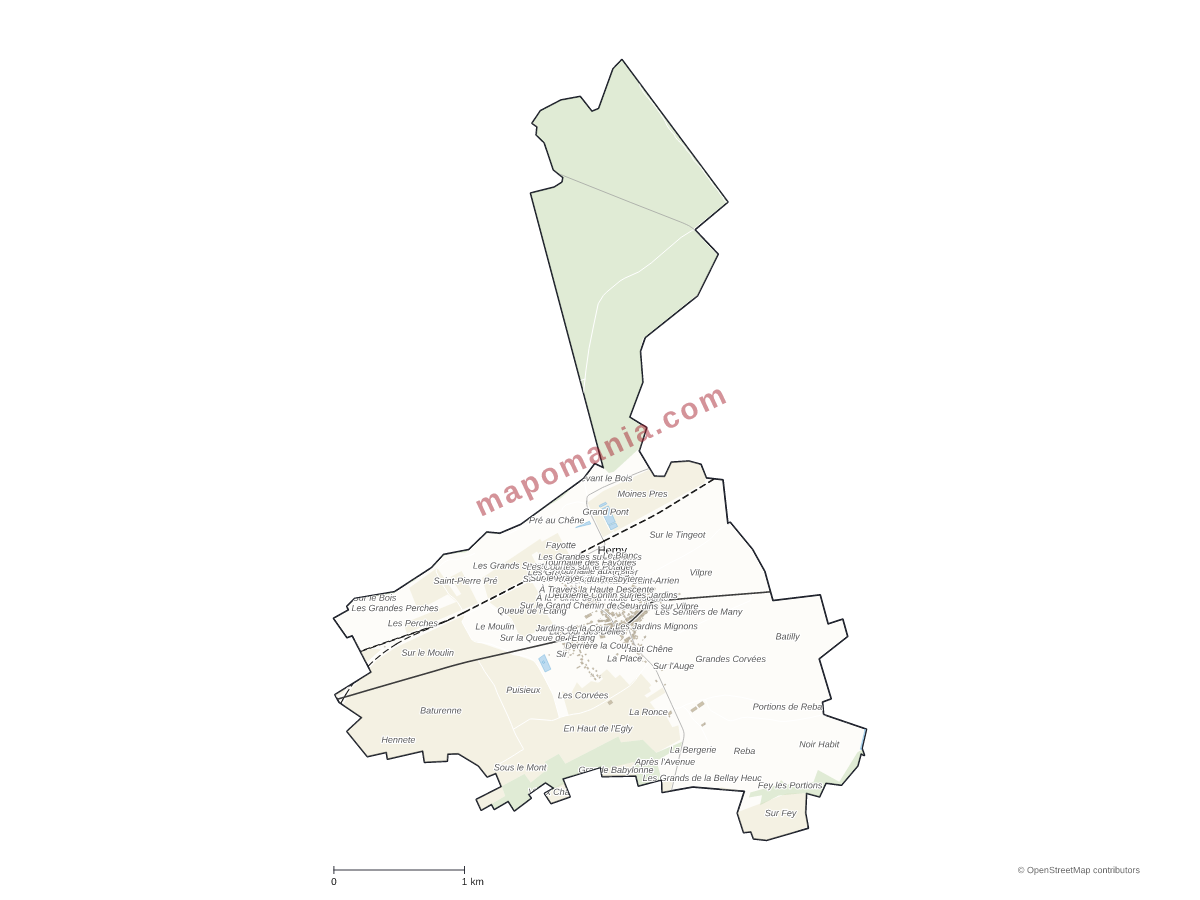 Carte de Herny à personnaliser