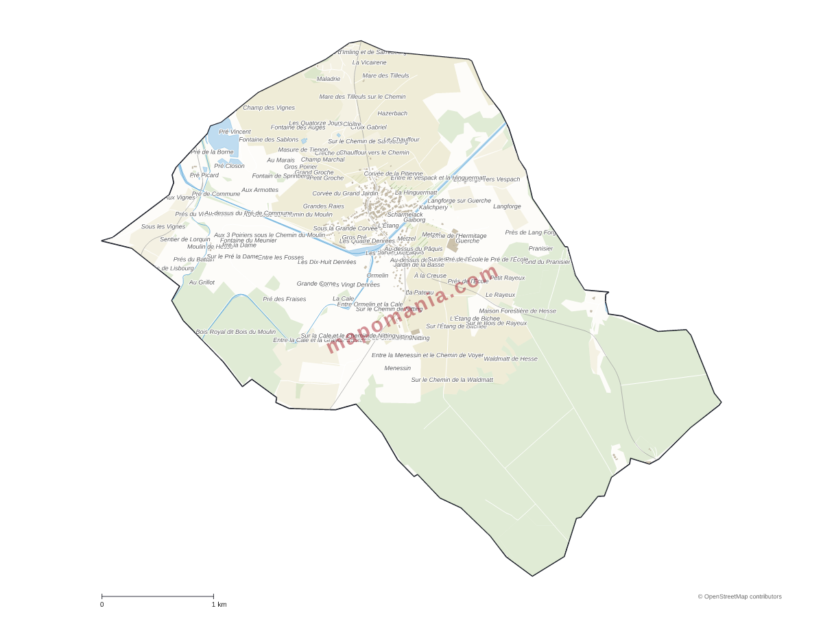 Carte de Hesse à personnaliser