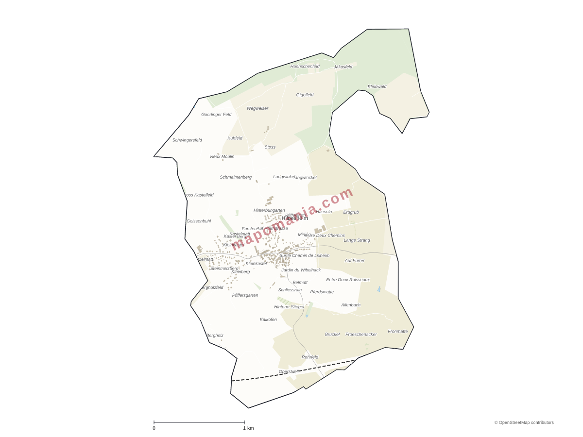 Carte de Hilbesheim à personnaliser