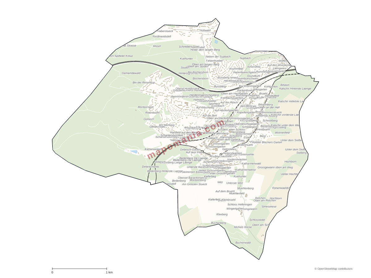 Carte de Hombourg-Haut à personnaliser