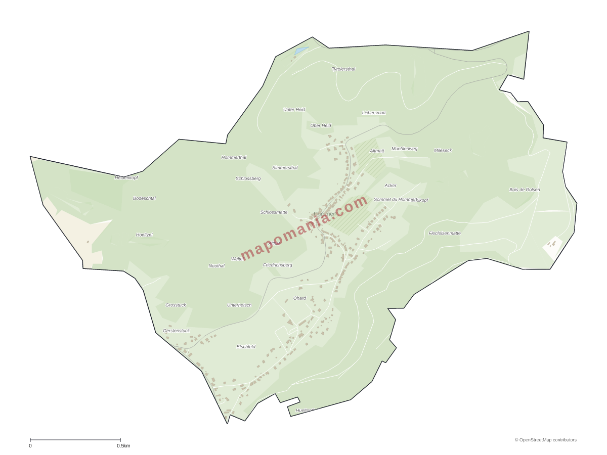 Carte de Hommert à personnaliser