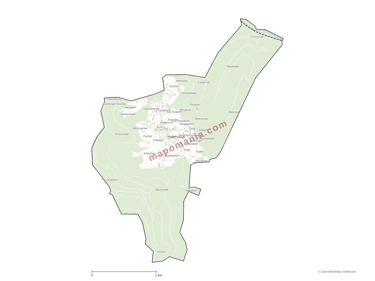 Carte de Hultehouse à personnaliser