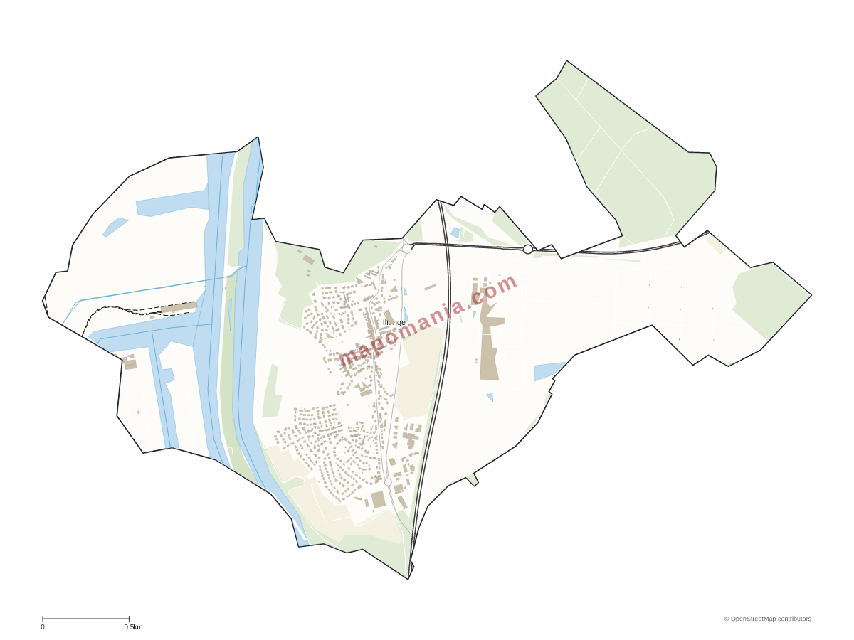 Carte de Illange à personnaliser