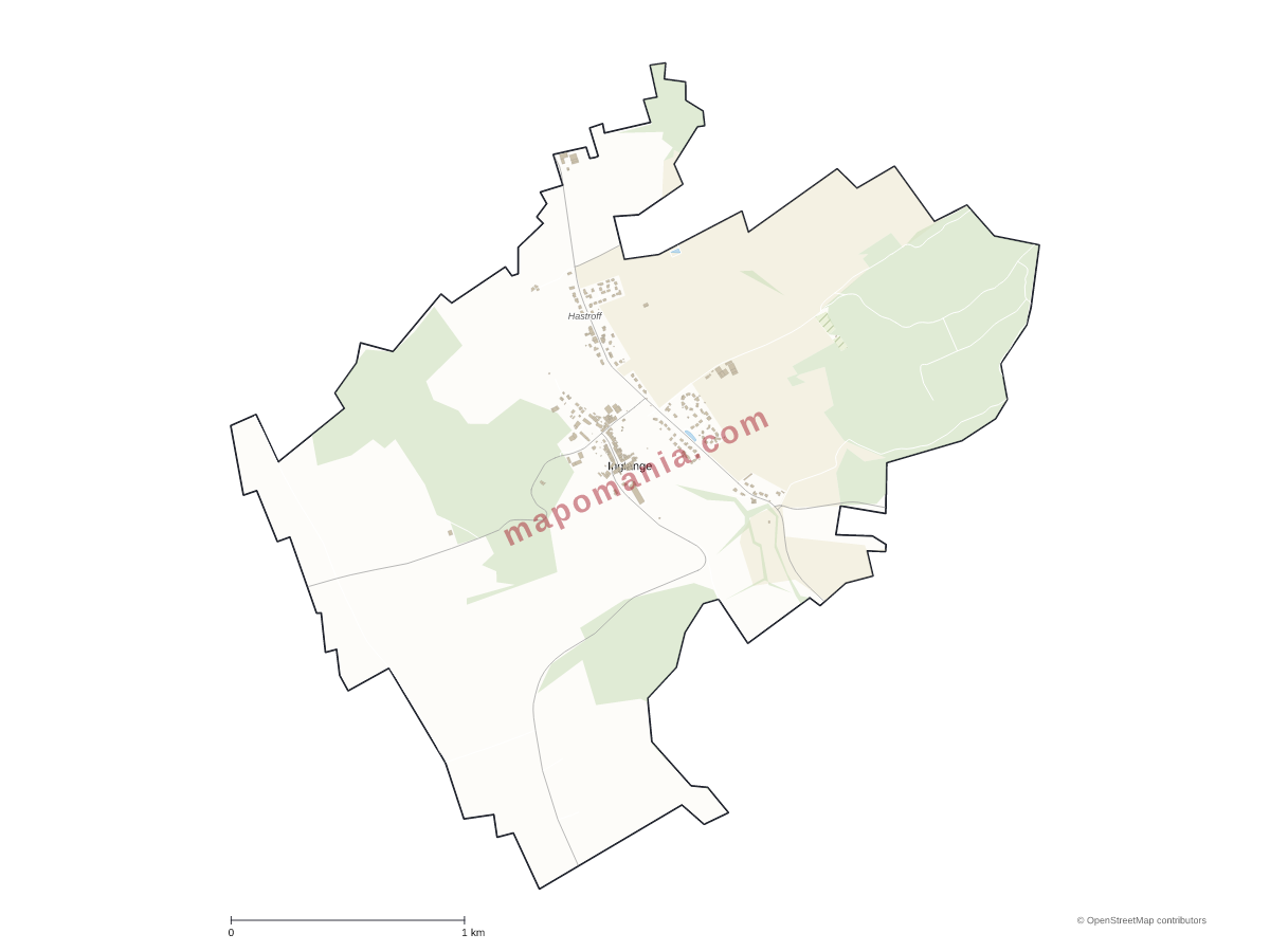Carte de Inglange à personnaliser