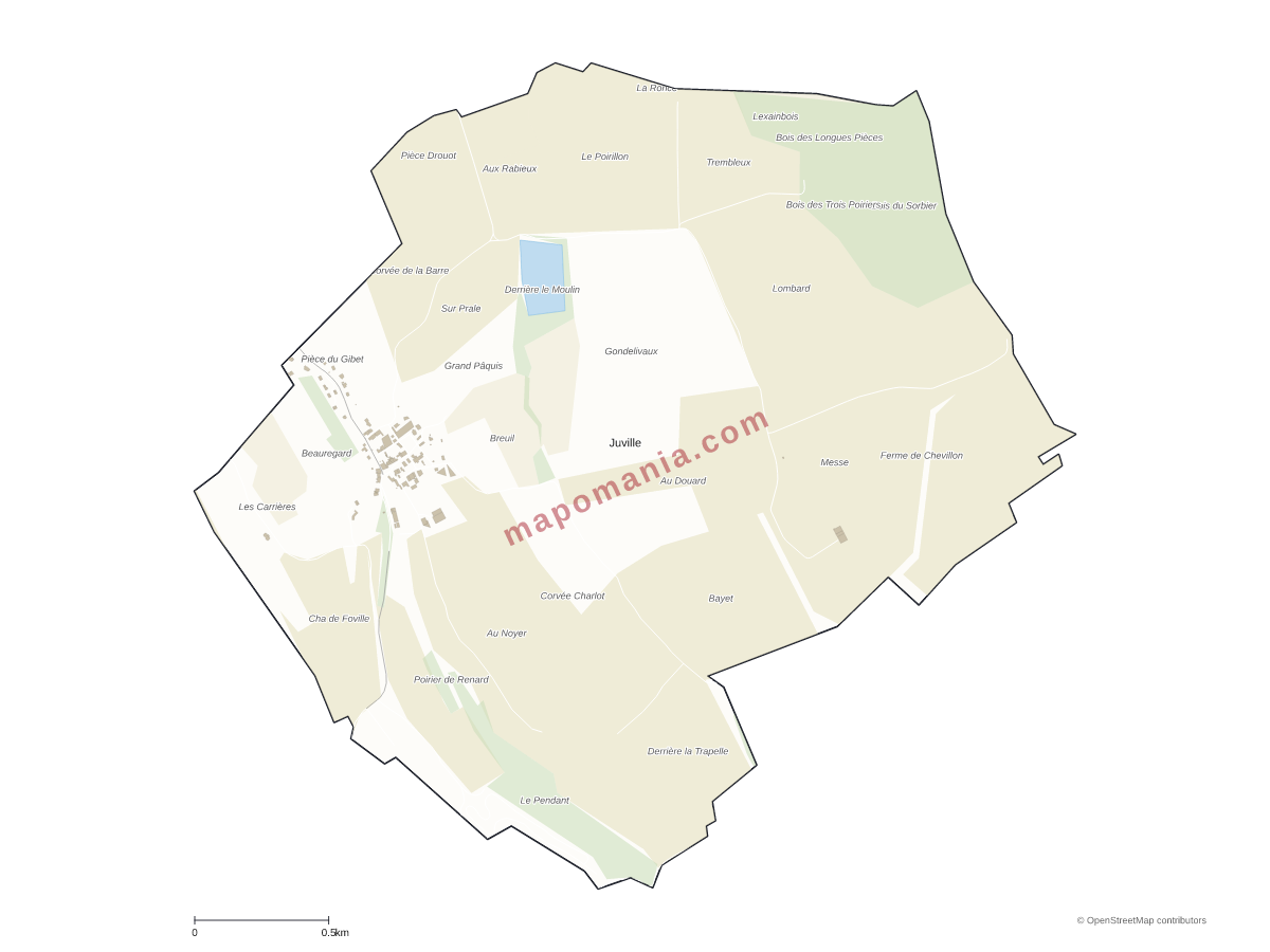 Carte de Juville à personnaliser