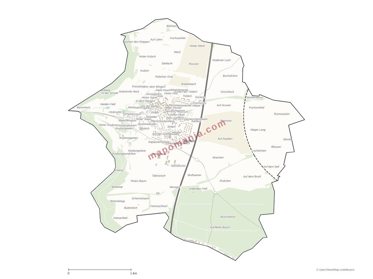 Carte de Kanfen à personnaliser