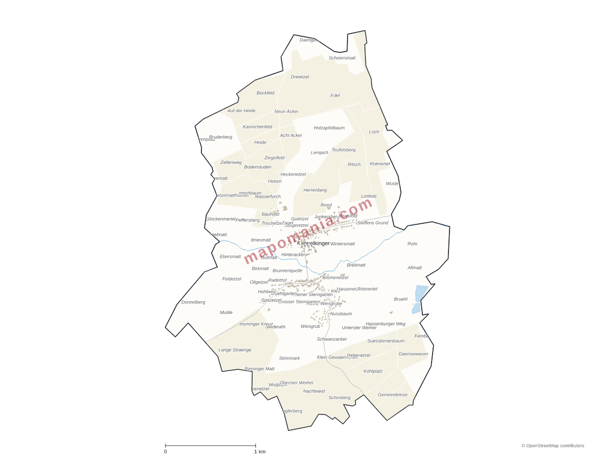 Carte de Kappelkinger à personnaliser