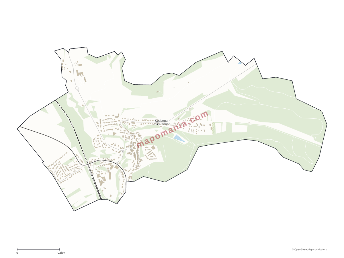 Carte de Kédange-sur-Canner à personnaliser