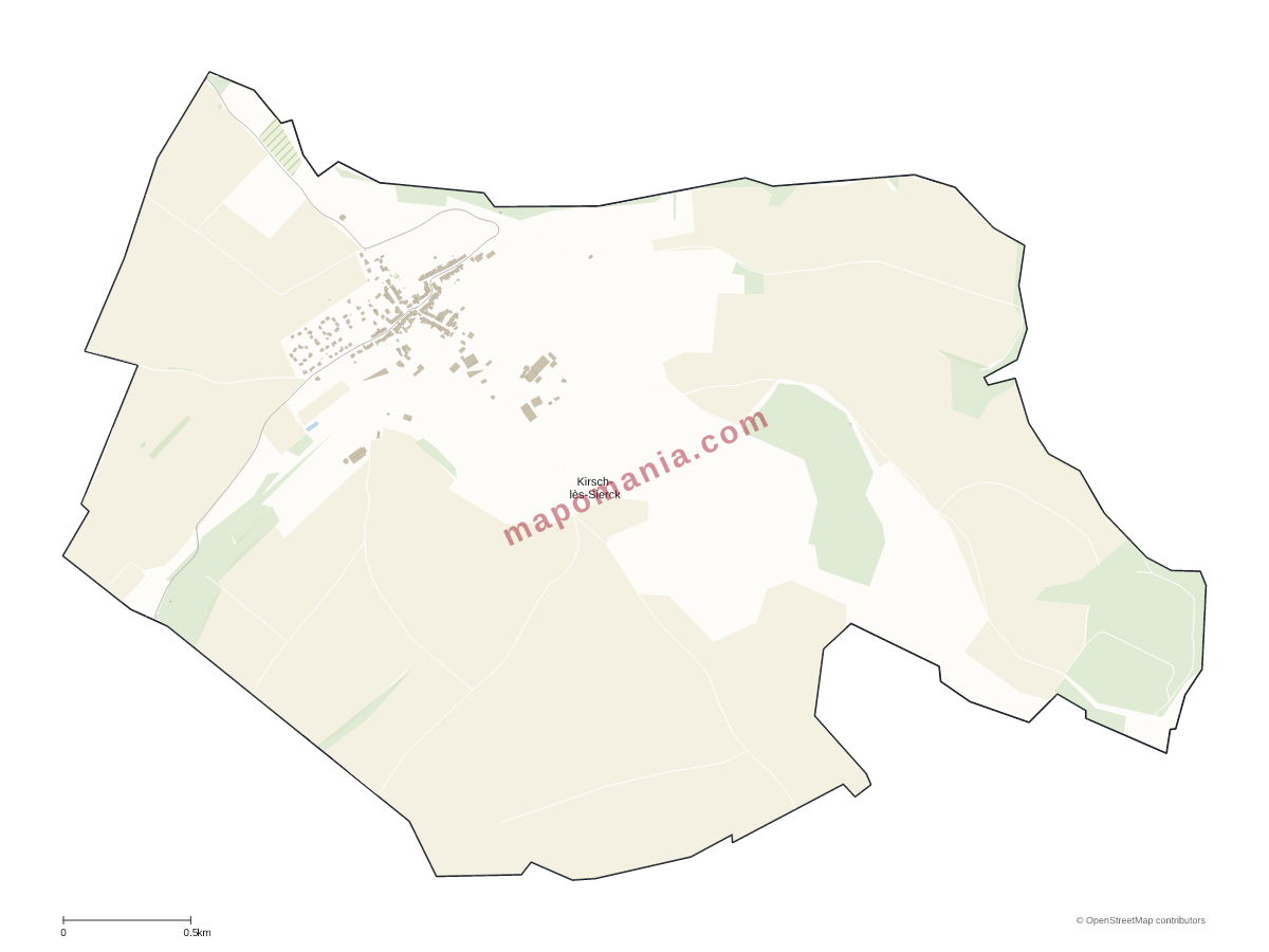 Carte de Kirsch-lès-Sierck à personnaliser