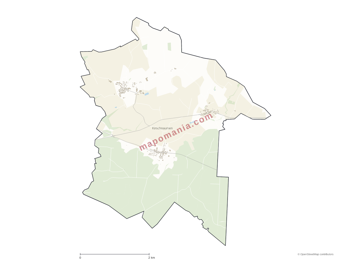 Carte de Kirschnaumen à personnaliser