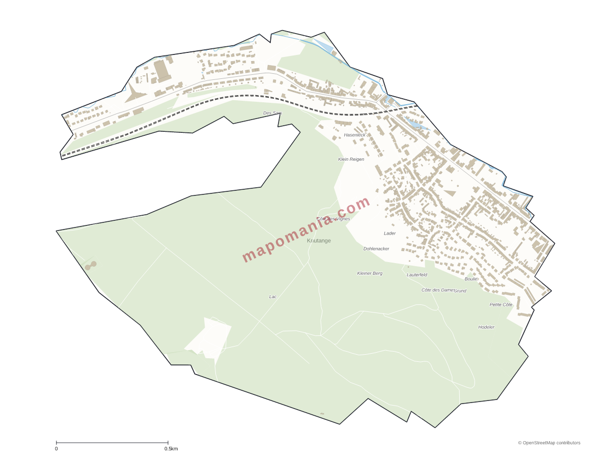 Carte de Knutange à personnaliser
