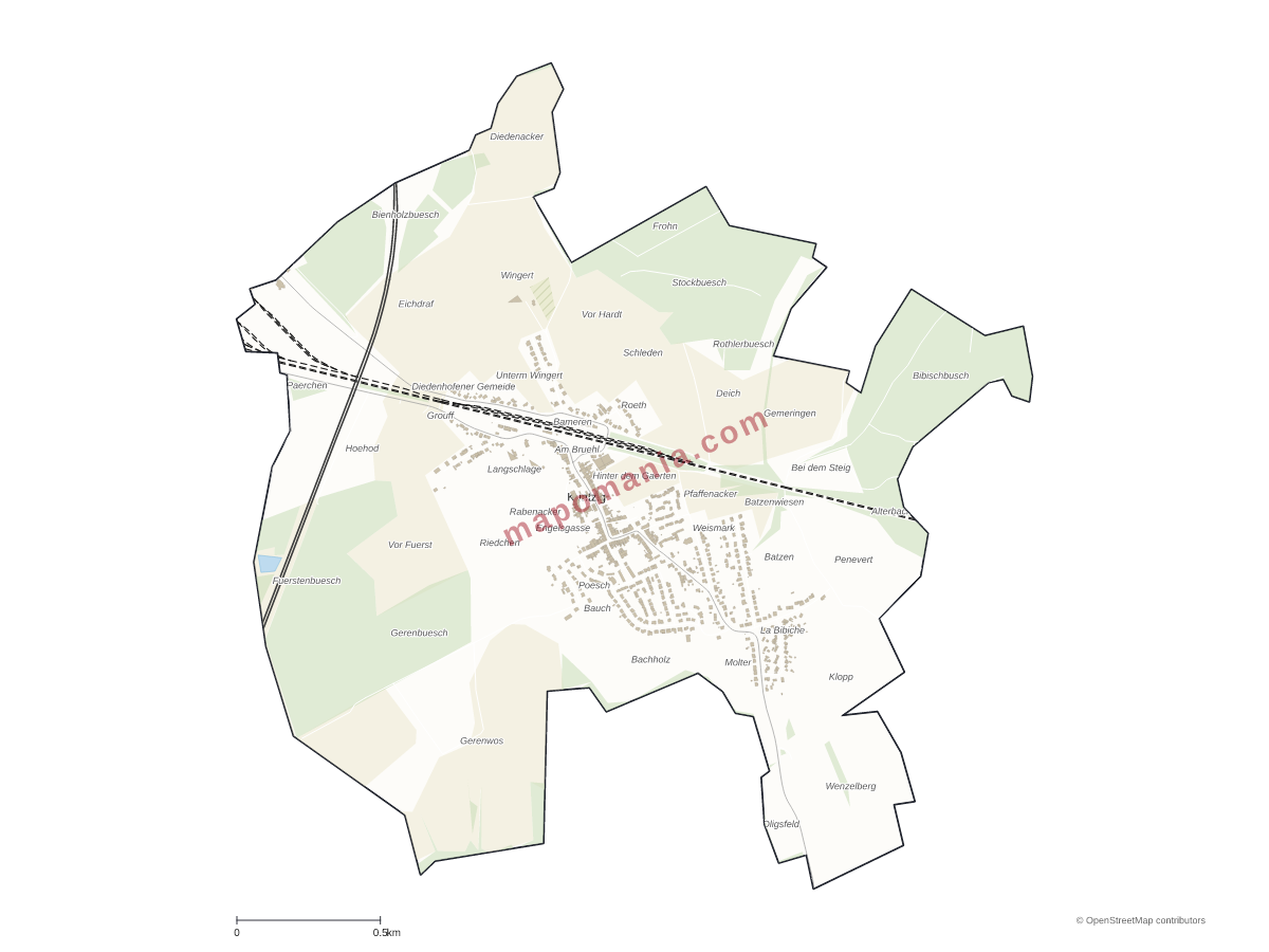 Carte de Kuntzig à personnaliser