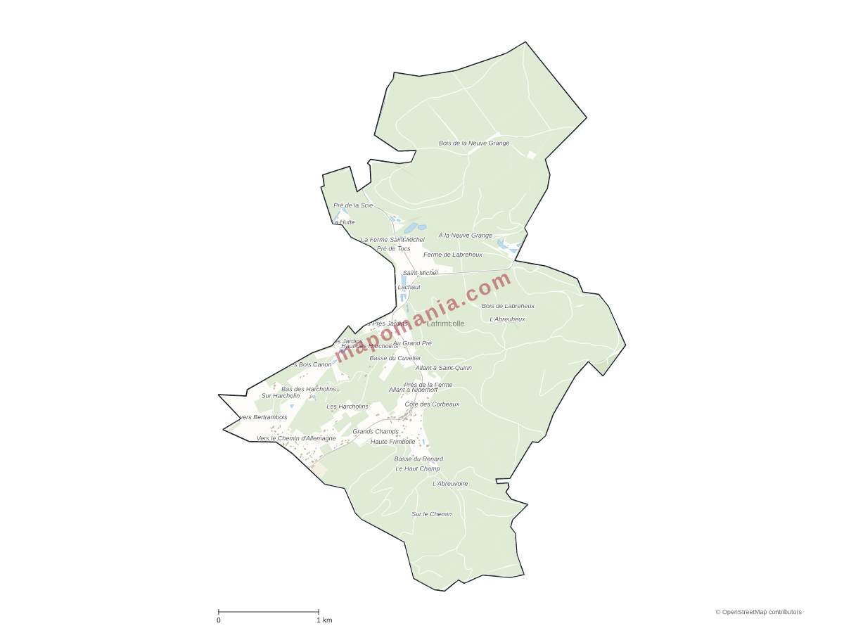 Carte de Lafrimbolle à personnaliser