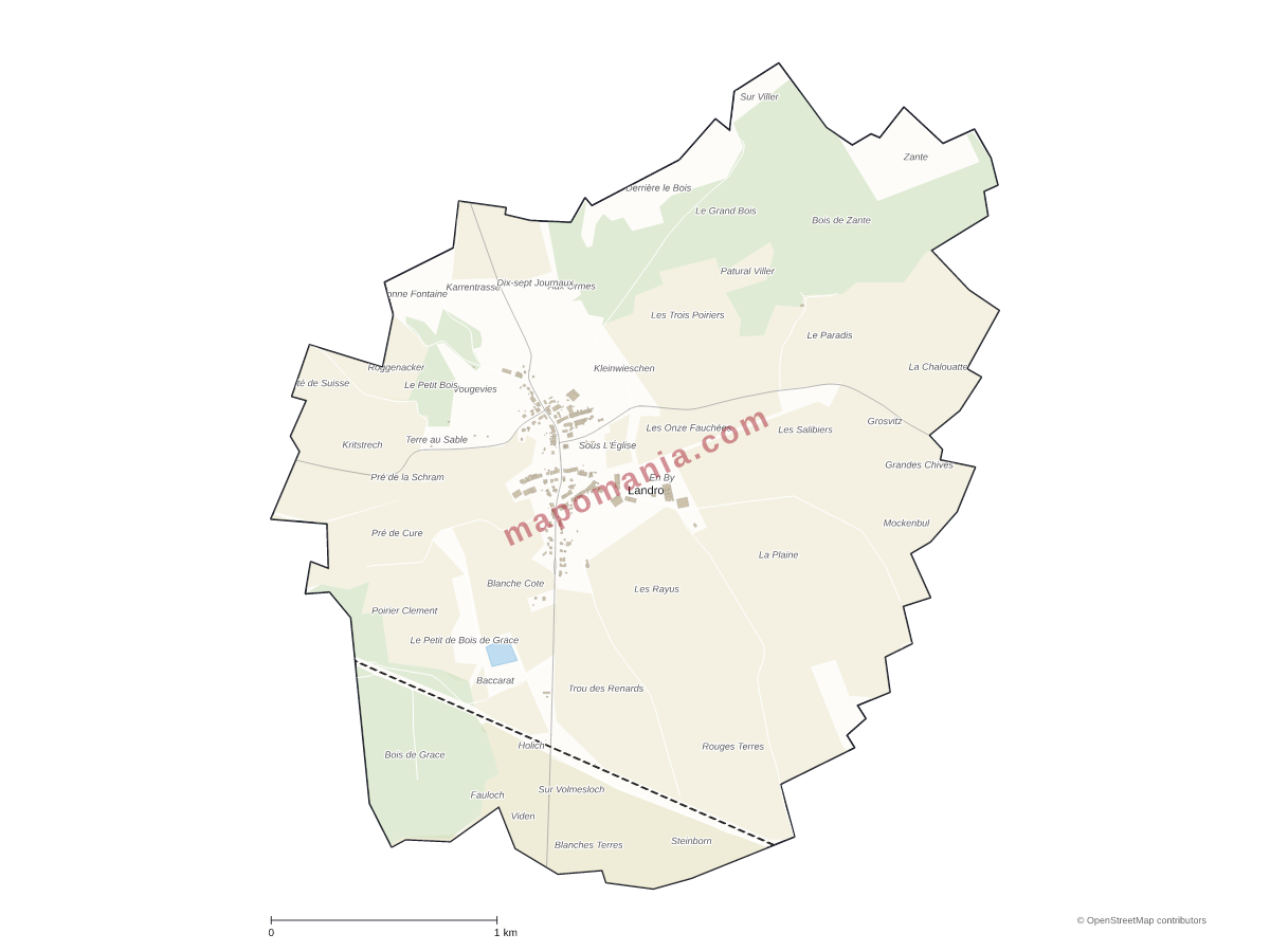 Carte de Landroff à personnaliser
