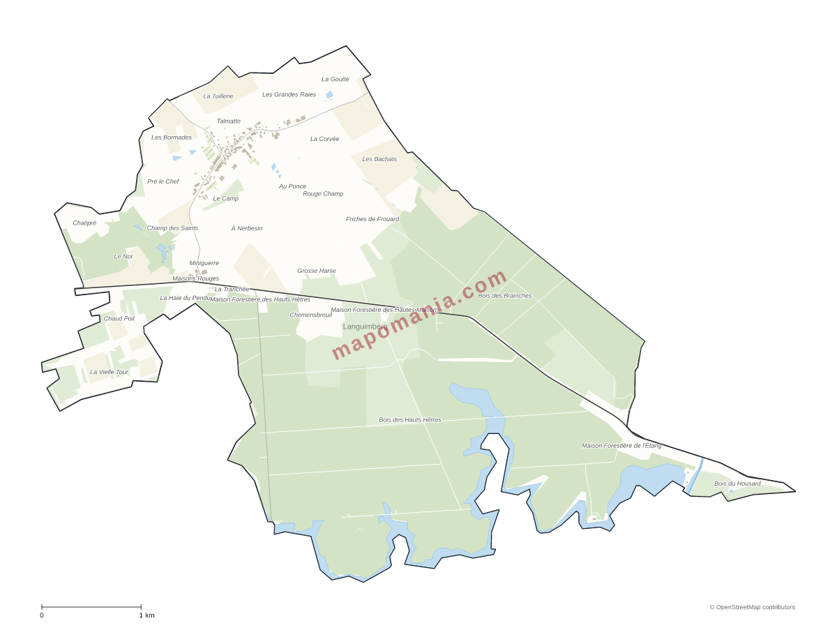 Carte de Languimberg à personnaliser