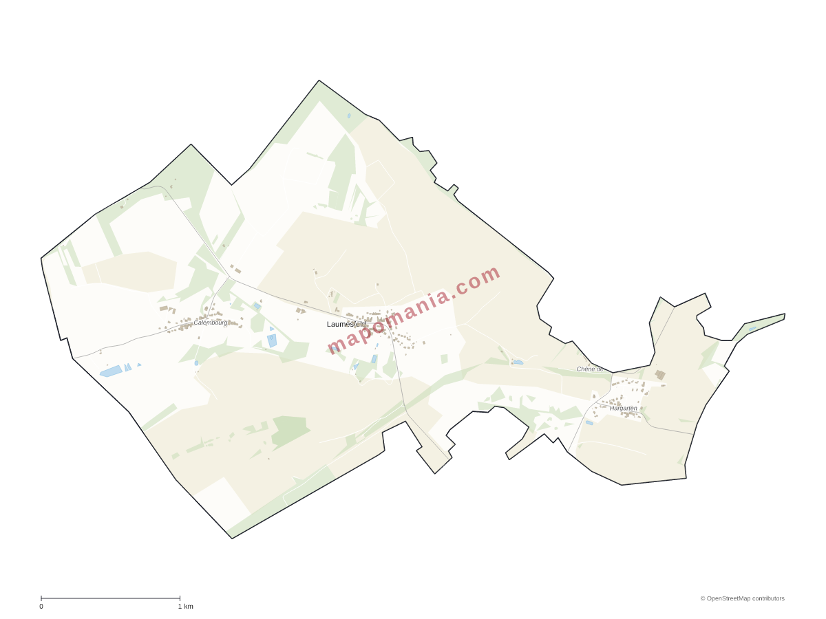 Carte de Laumesfeld à personnaliser