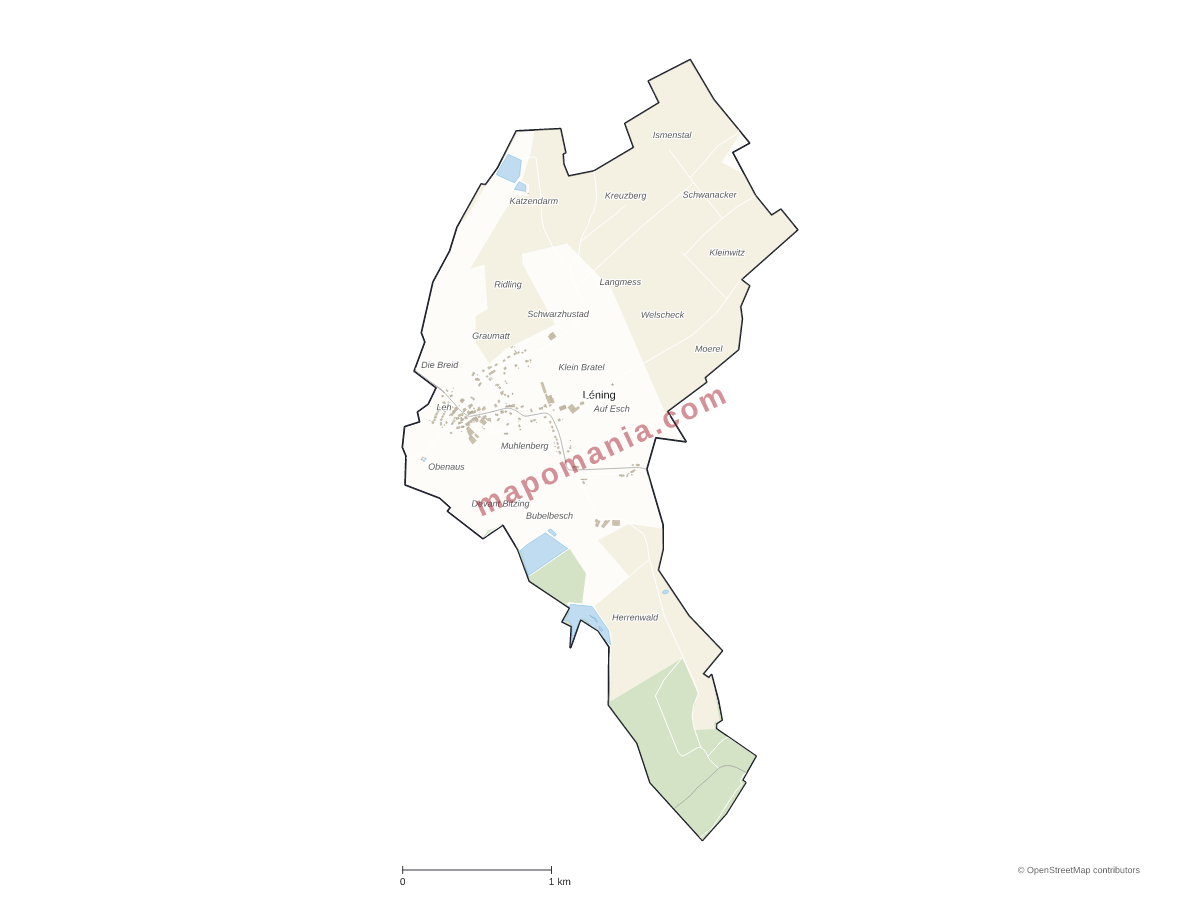 Carte de Léning à personnaliser
