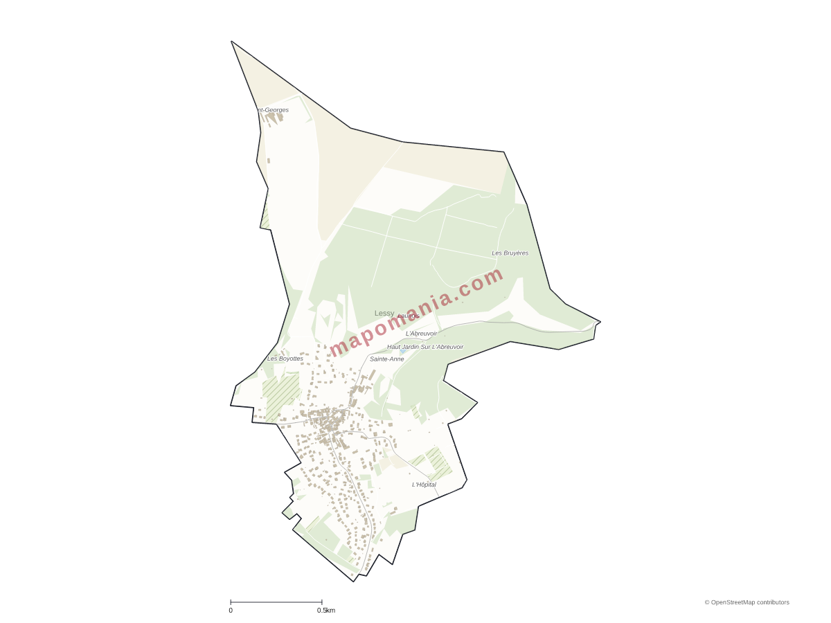 Carte de Lessy à personnaliser