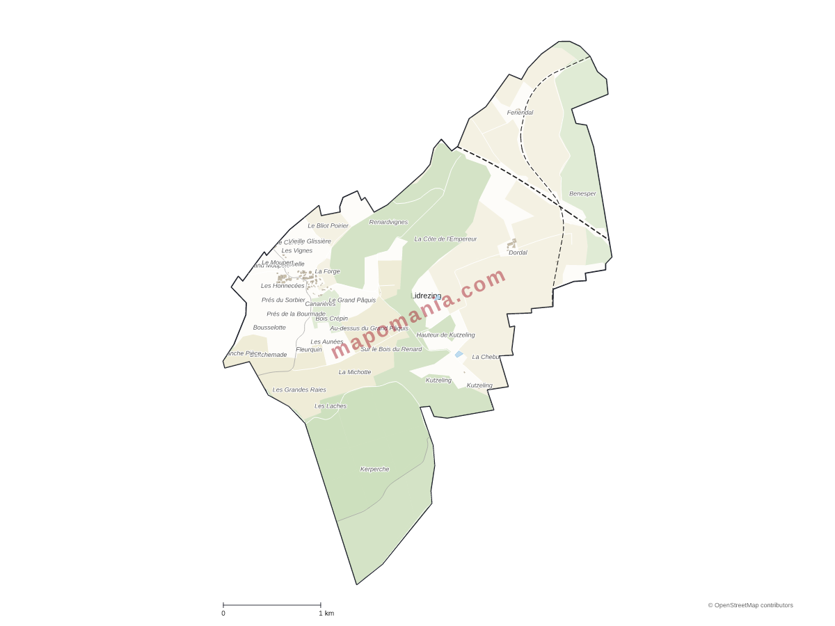 Carte de Lidrezing à personnaliser
