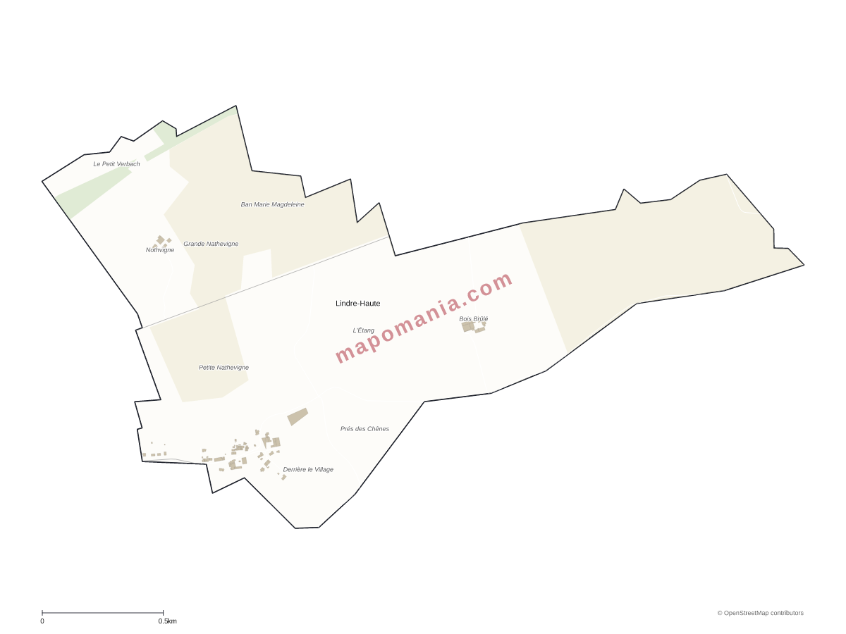 Carte de Lindre-Haute à personnaliser
