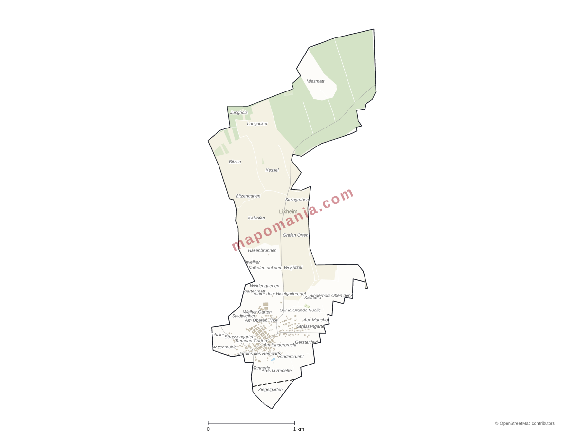 Carte de Lixheim à personnaliser
