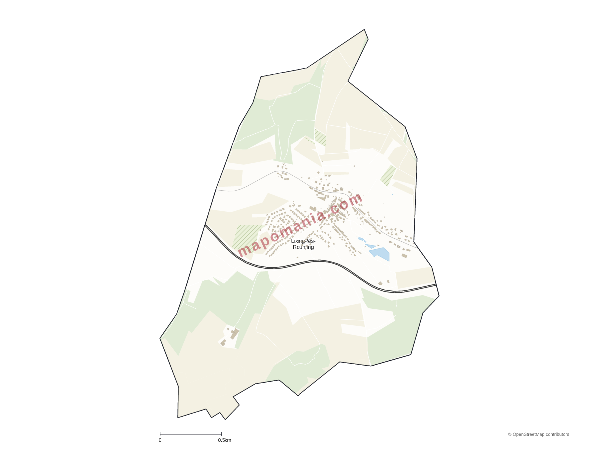 Carte de Lixing-lès-Rouhling à personnaliser