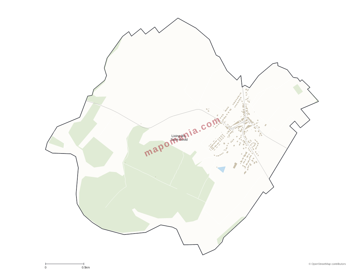Carte de Lixing-lès-Saint-Avold à personnaliser