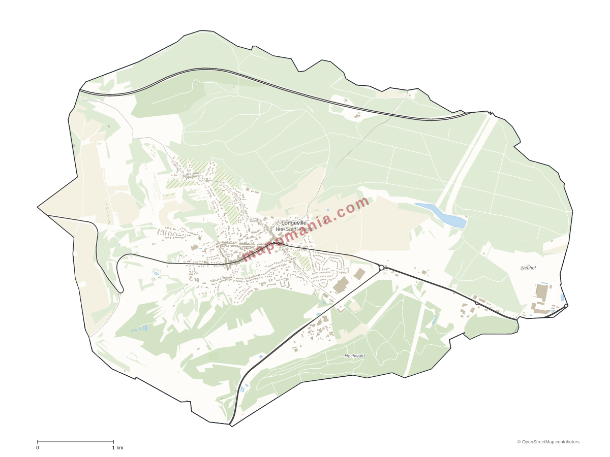 Carte de Longeville-lès-Saint-Avold à personnaliser