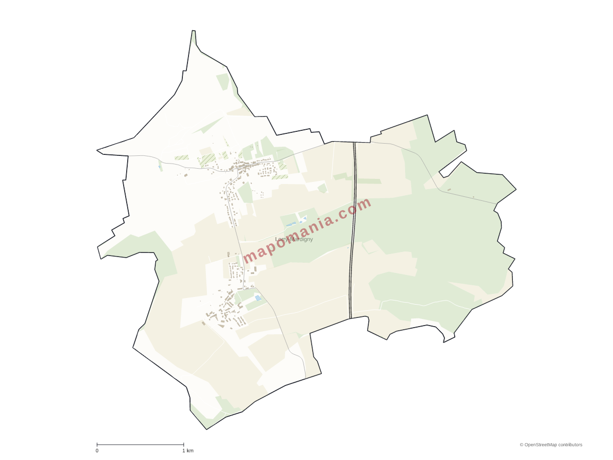 Carte de Lorry-Mardigny à personnaliser