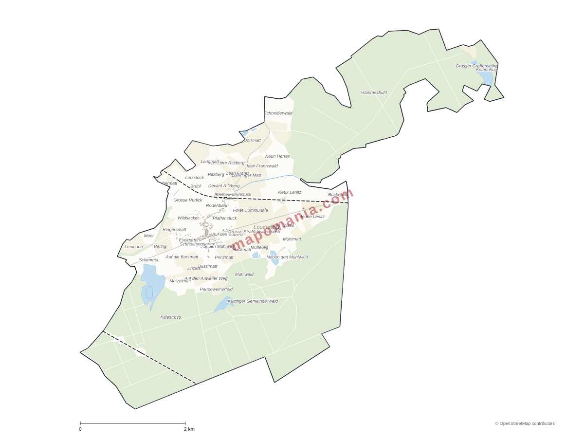 Carte de Loudrefing à personnaliser