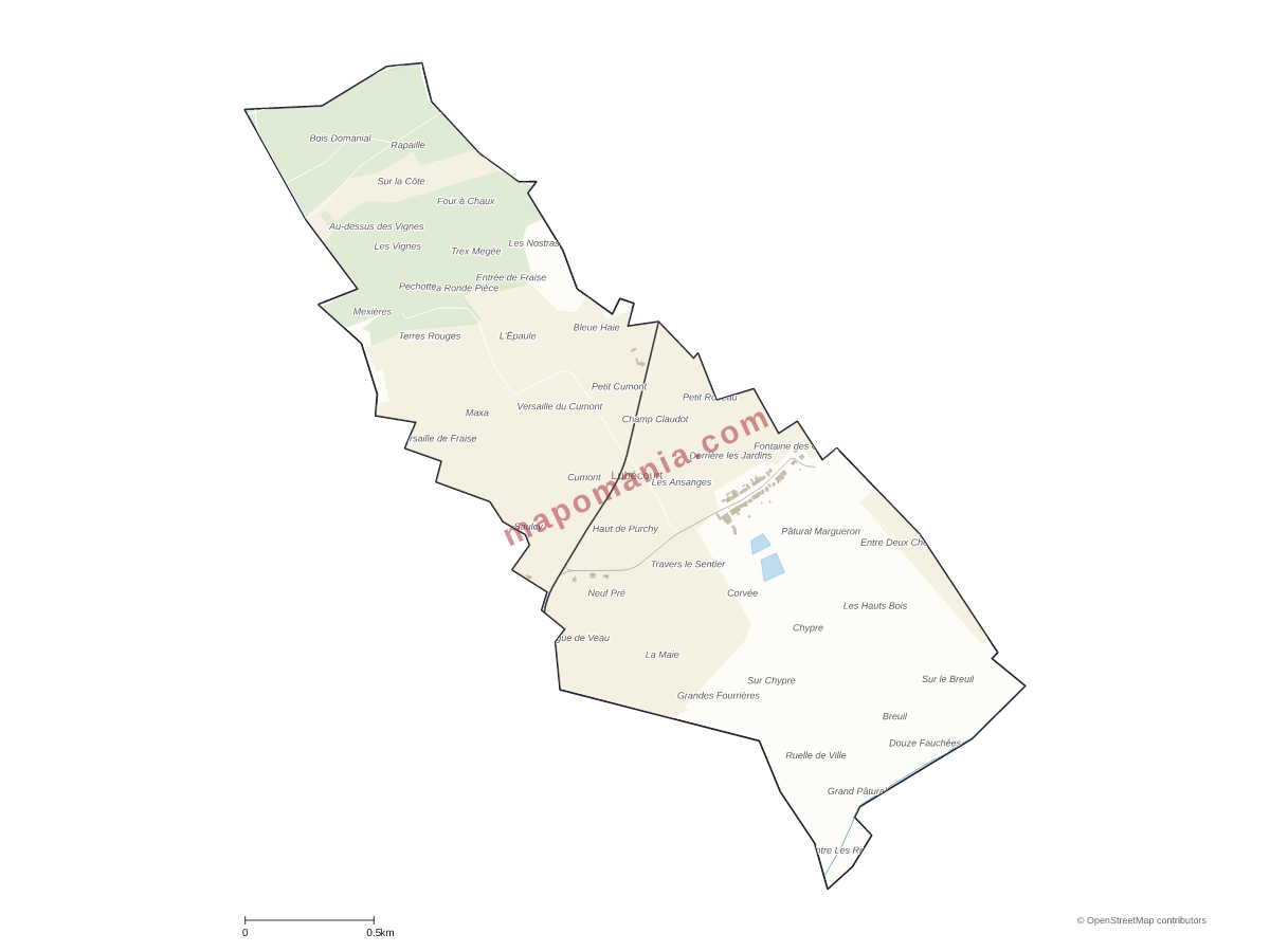 Carte de Lubécourt à personnaliser
