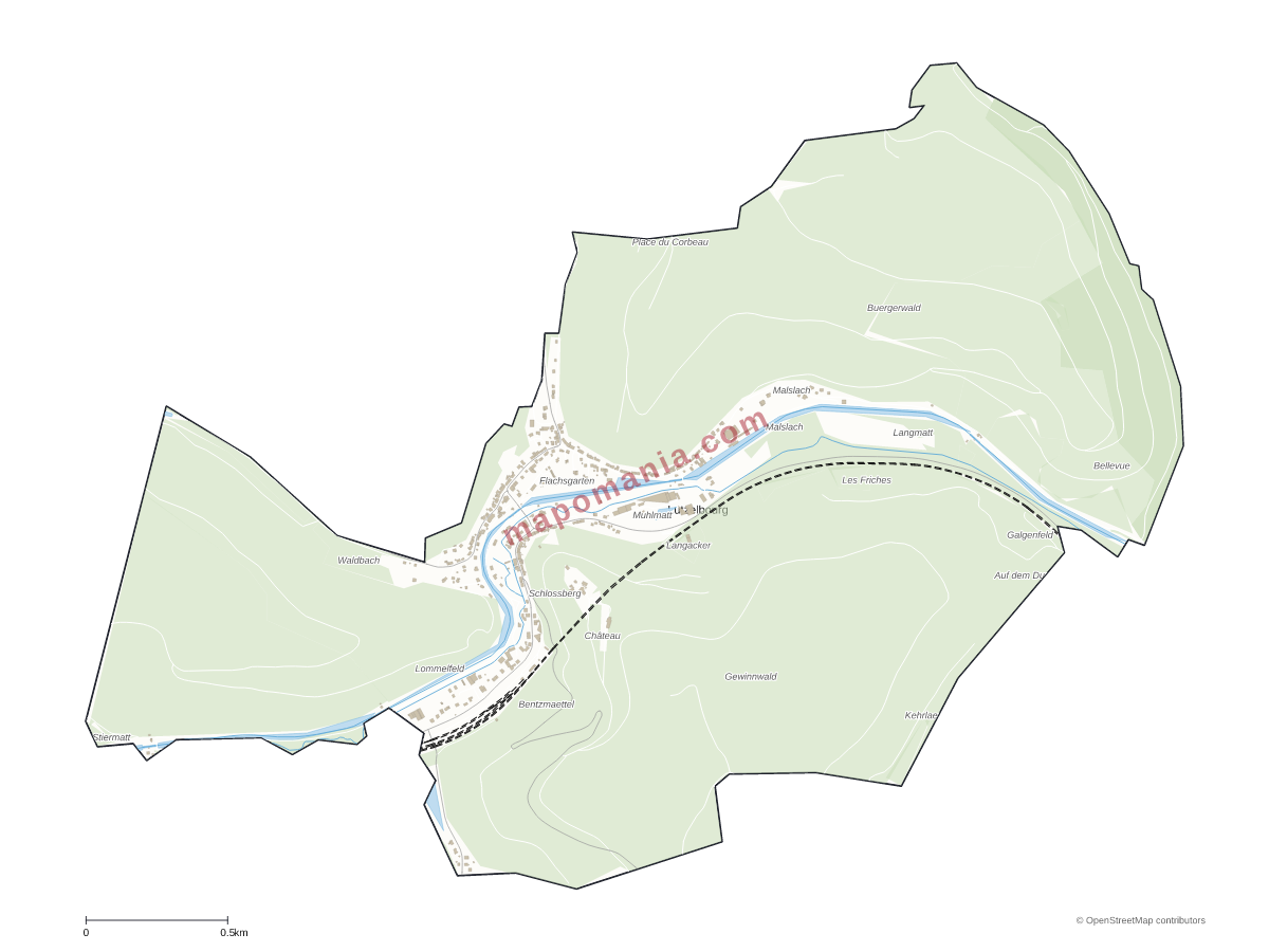 Carte de Lutzelbourg à personnaliser